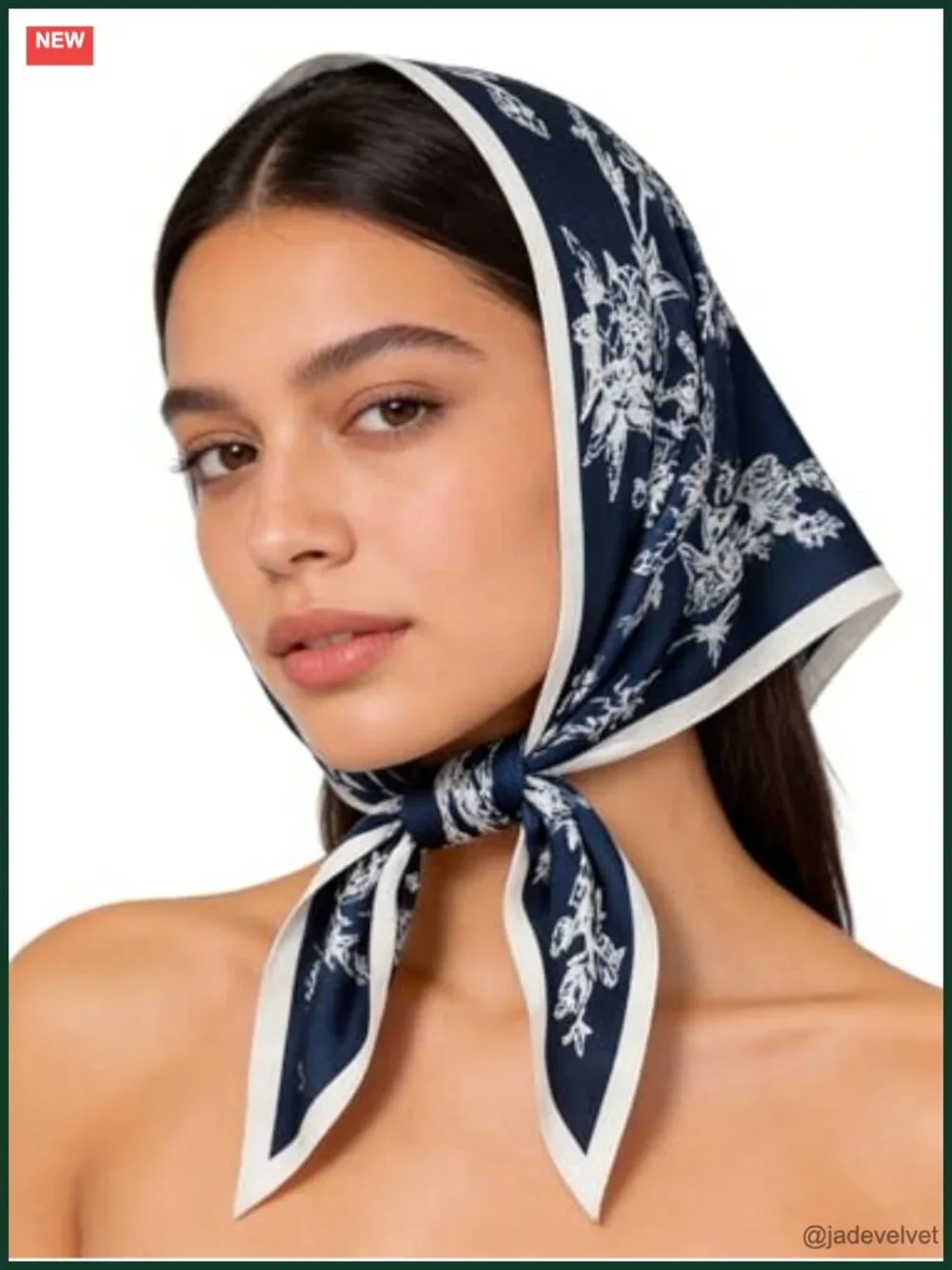 Lightweight Silk-Feel Triangle Scarf Head Neck Hair Bandana Evening Wrap